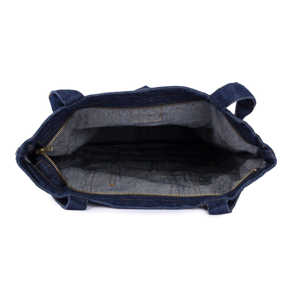Denim Pocket Tote Bag - Image 15