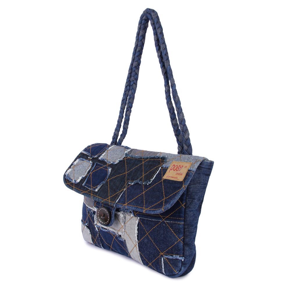 Denim Braided Handbag - Image 2