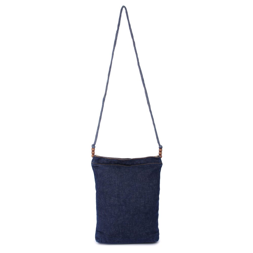 Denim Patch Sling Bag - Image 8