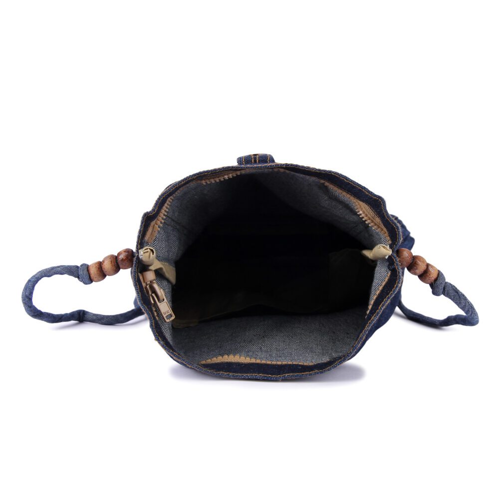 Denim Patch Sling Bag - Image 10