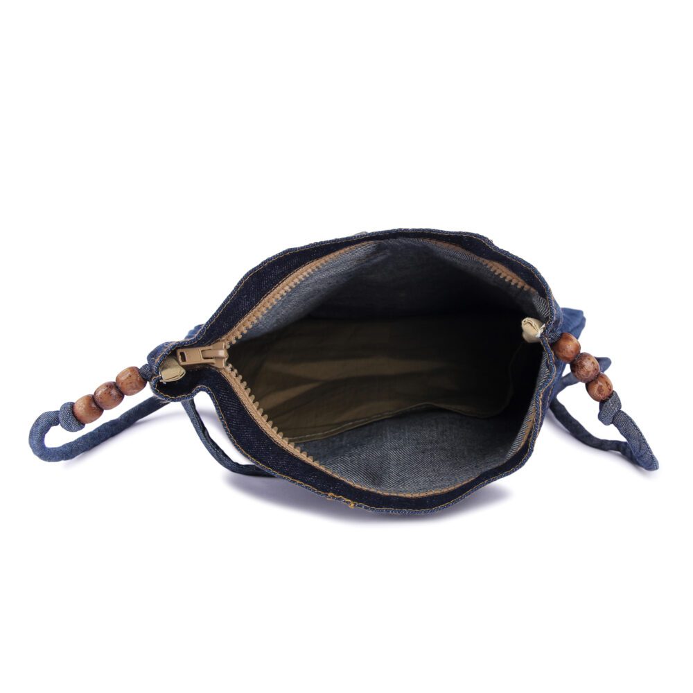 Denim Patch Sling Bag - Image 5
