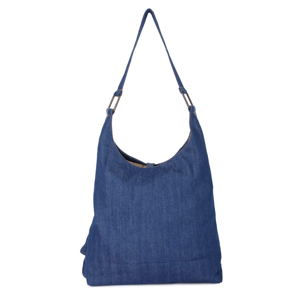 Denim Flower Tote Bag - Image 4
