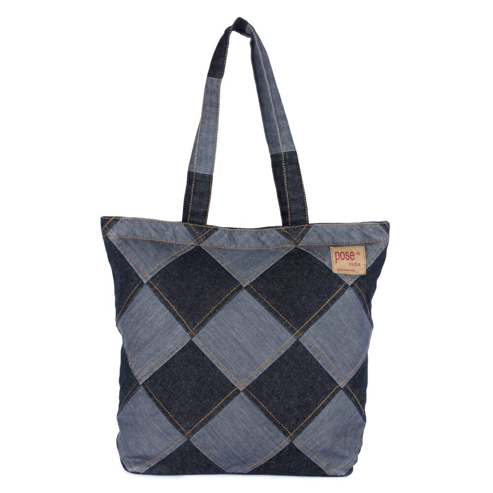 Denim Chess Tote Bag