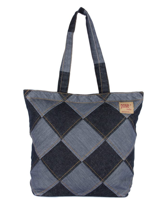Denim Chess Tote Bag