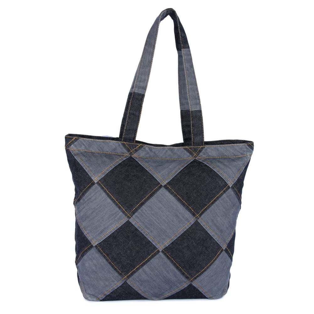 Denim Chess Tote Bag - Image 3