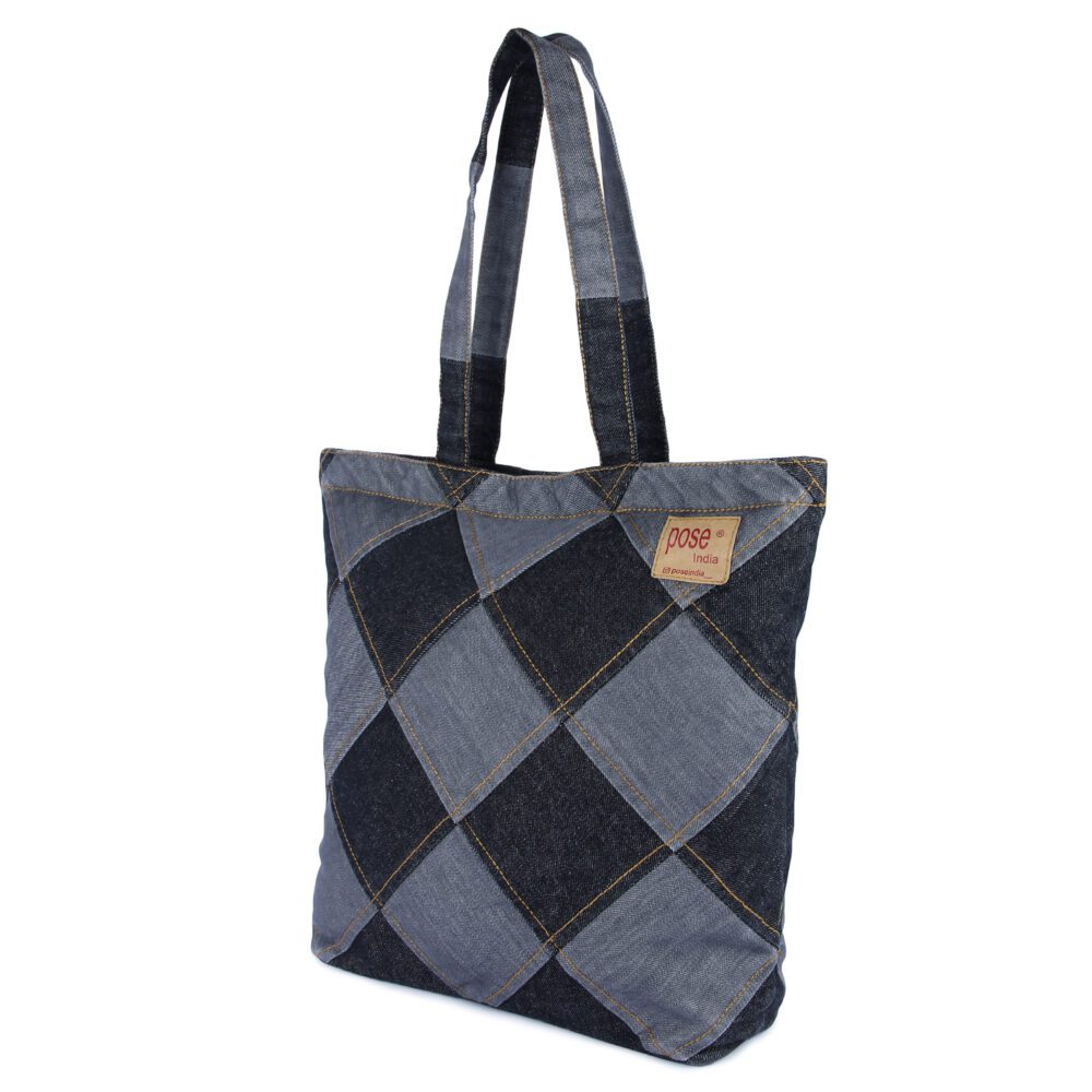 Denim Chess Tote Bag - Image 2
