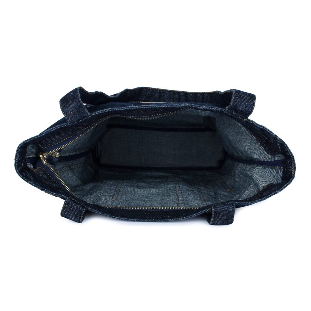 Denim Pocket Tote Bag - Image 10
