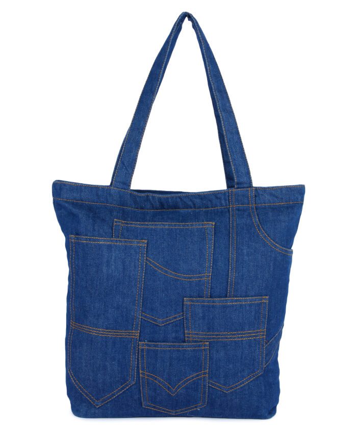 Denim Pocket Tote Bag