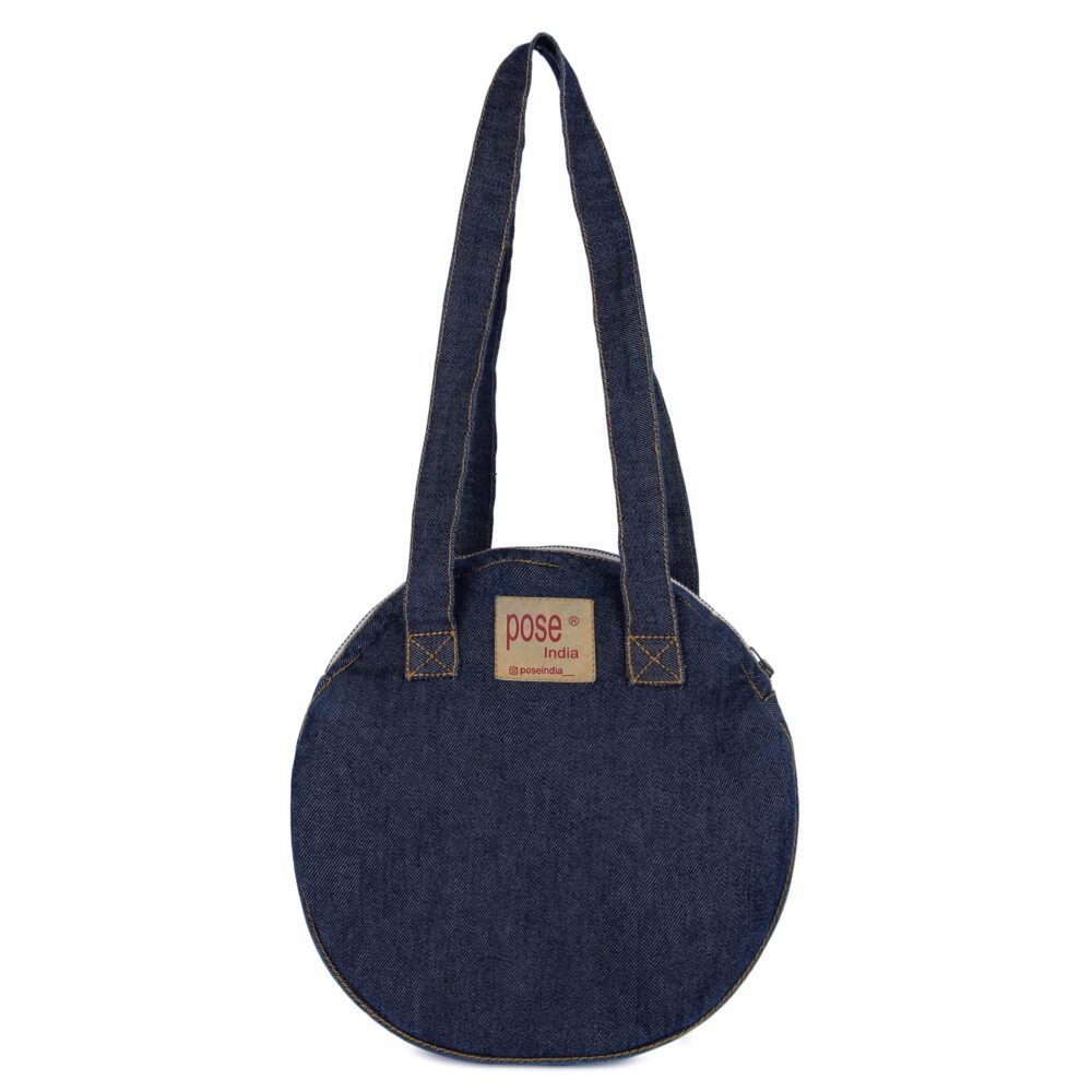 Stylish Denim Round Bag - Image 2