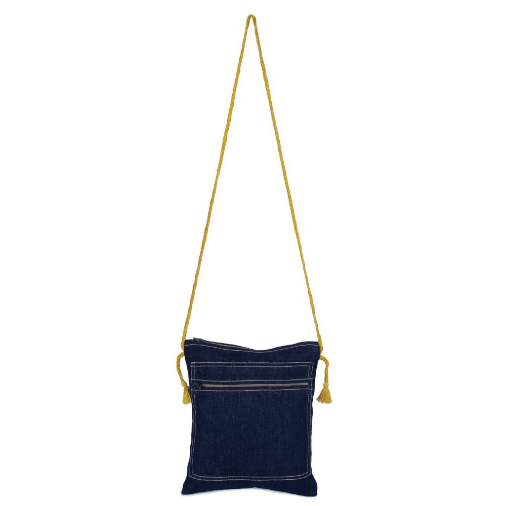 Denim Embroidery Sling Bag (Warli art) - Image 3