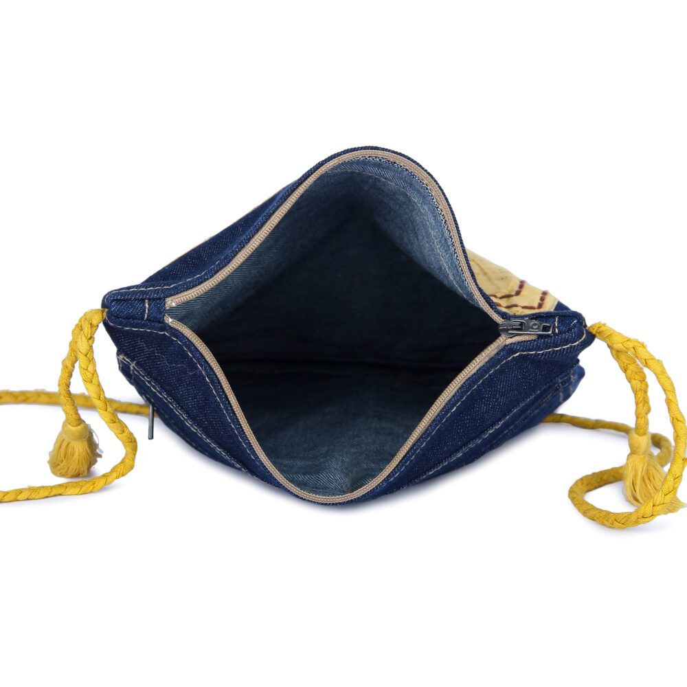 Denim Embriodery Sling Bag - Image 5