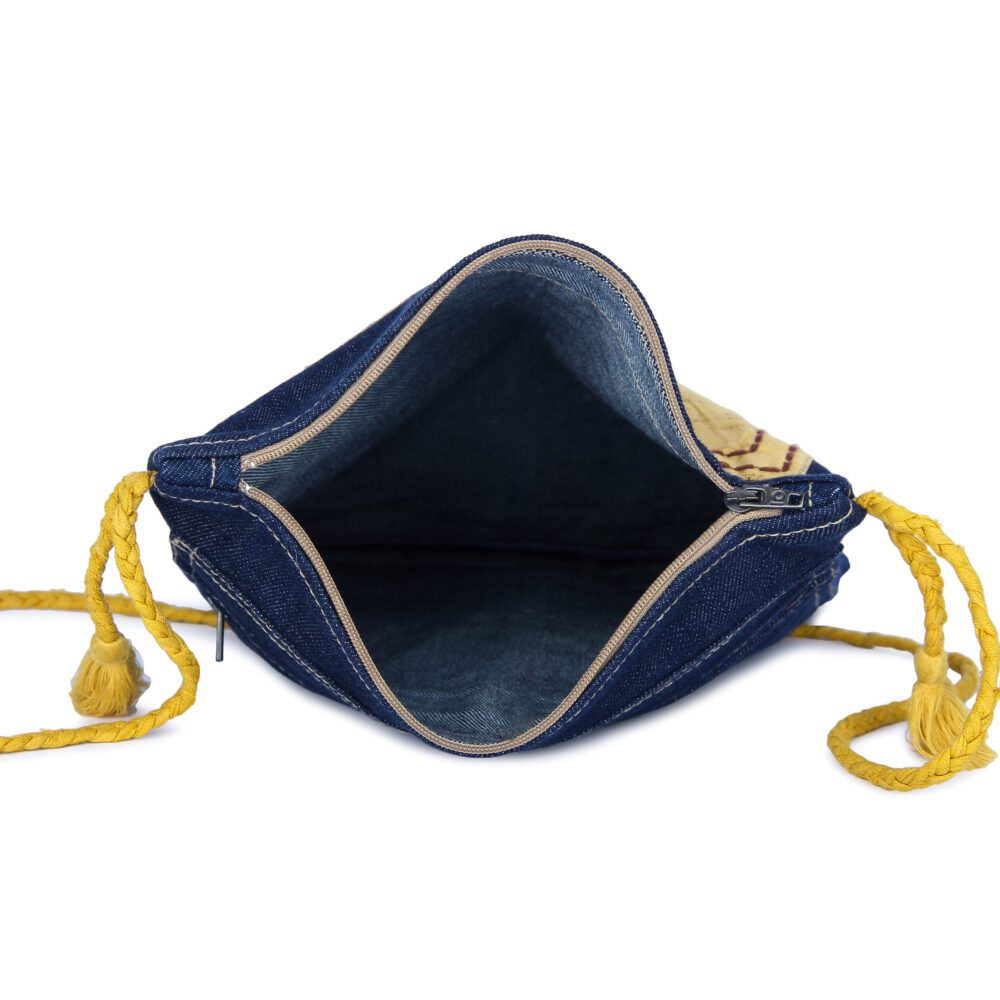 Denim Embroidery Sling Bag - Image 5