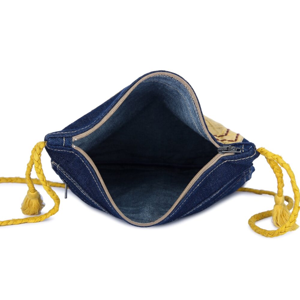 Denim Embroidery Sling Bag (Warli art) - Image 4