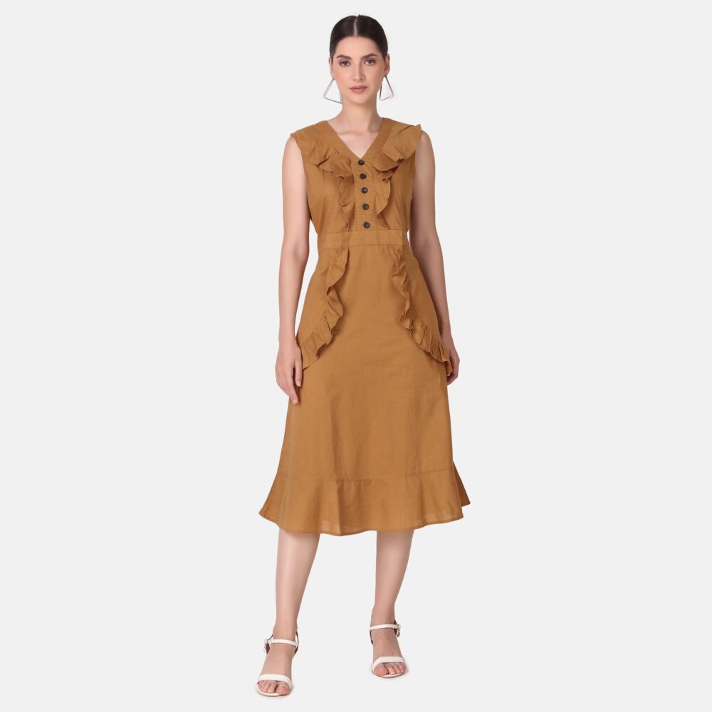 Cotton Satin Dress - Grace Meets Comfort by Pose India - Image 3