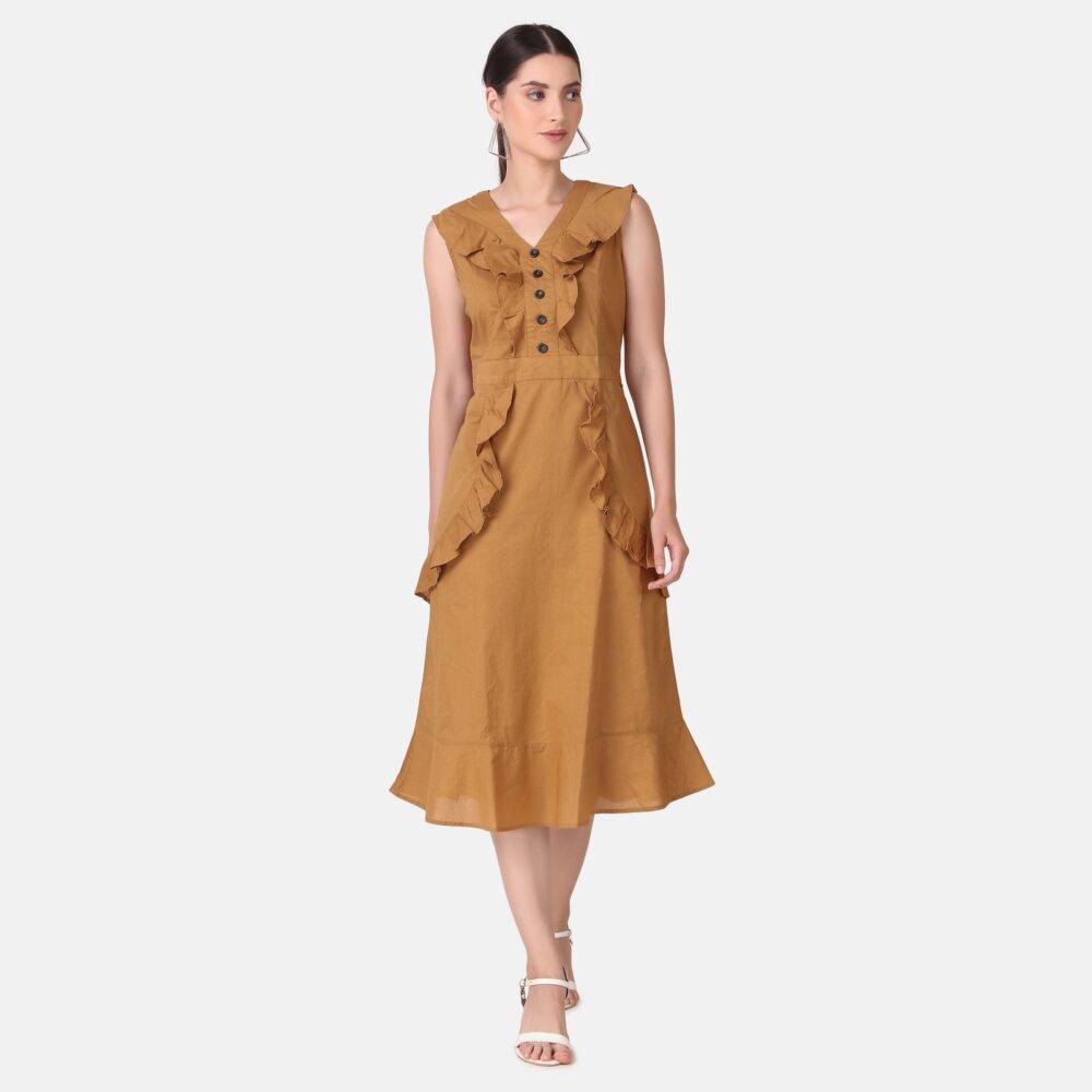 Cotton Satin Dress - Grace Meets Comfort by Pose India - Image 4