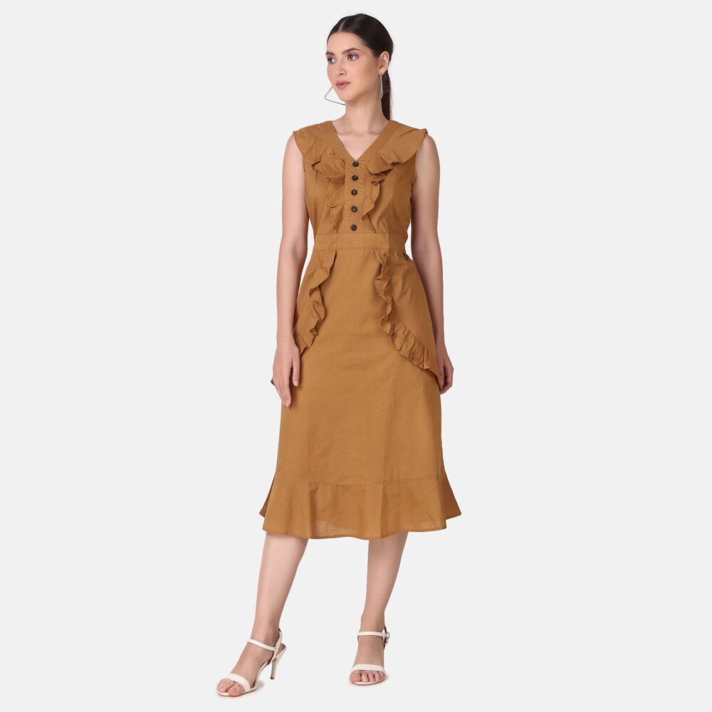 Cotton Satin Dress - Grace Meets Comfort by Pose India