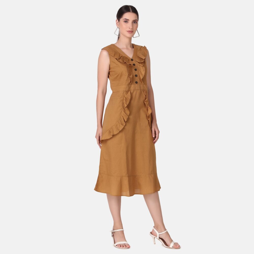 Cotton Satin Dress - Grace Meets Comfort by Pose India - Image 6