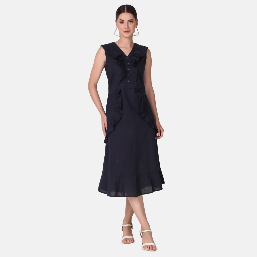 Cotton Satin Dress - Grace Meets Comfort by Pose India - Image 8