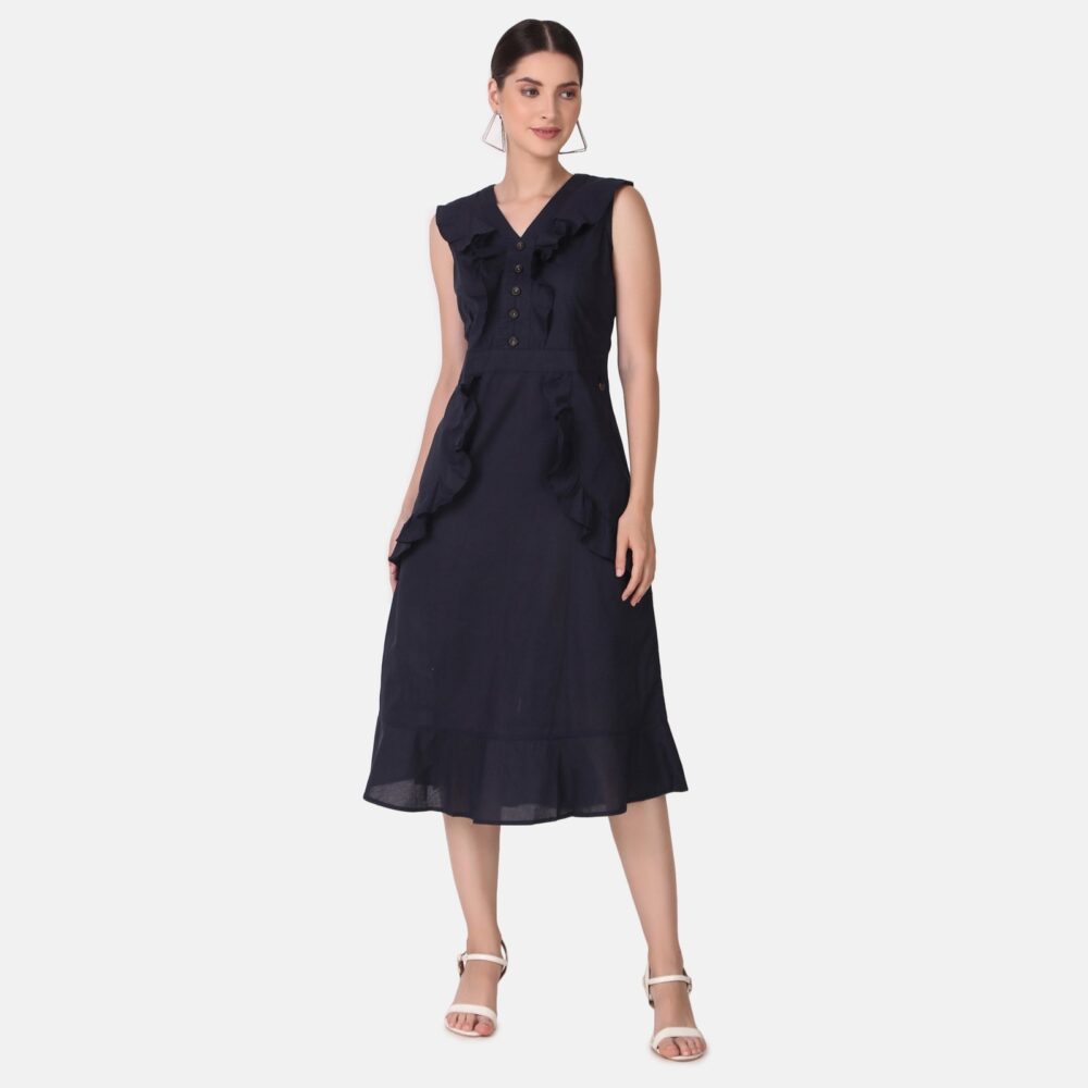 Cotton Satin Dress - Grace Meets Comfort by Pose India - Image 10