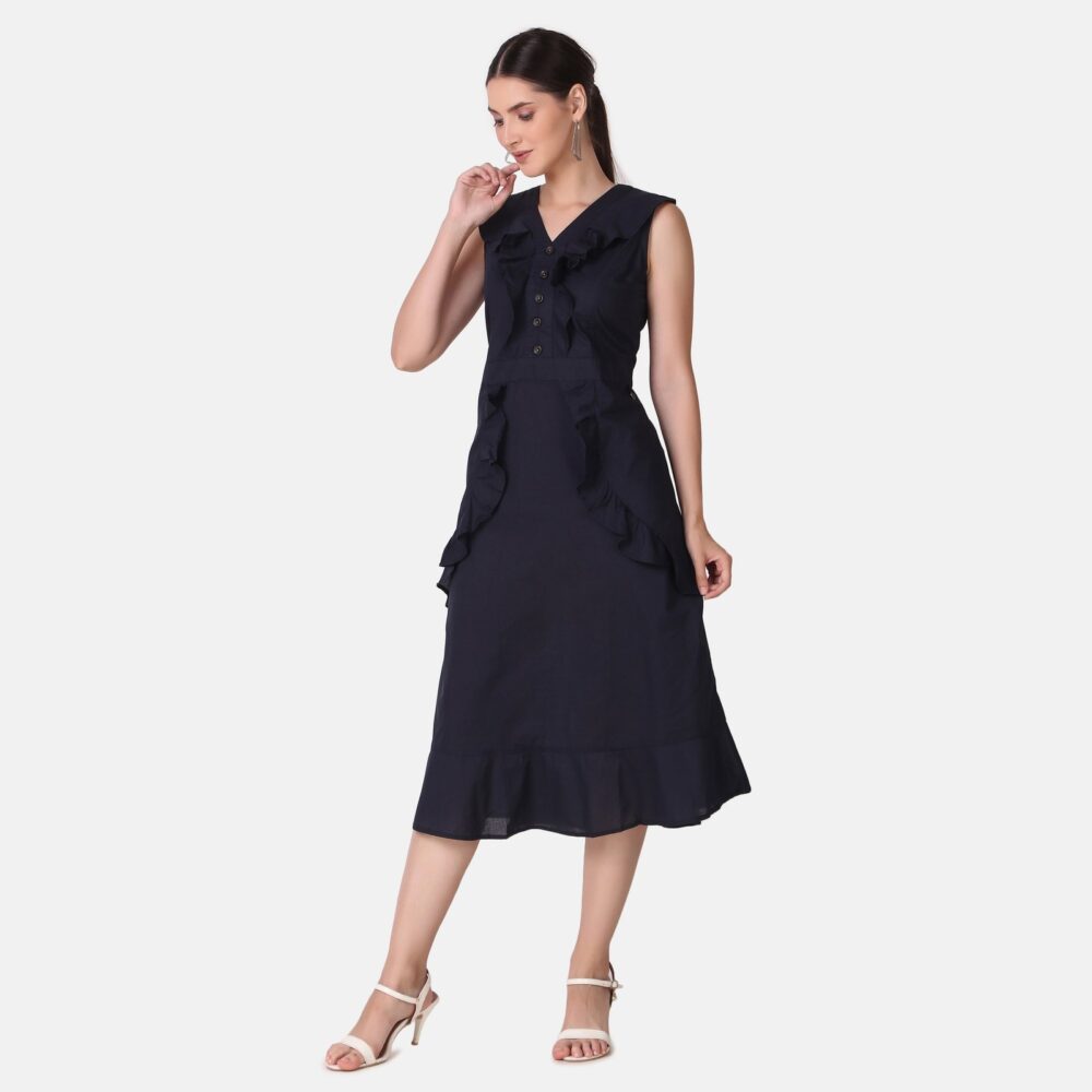Cotton Satin Dress - Grace Meets Comfort by Pose India - Image 11