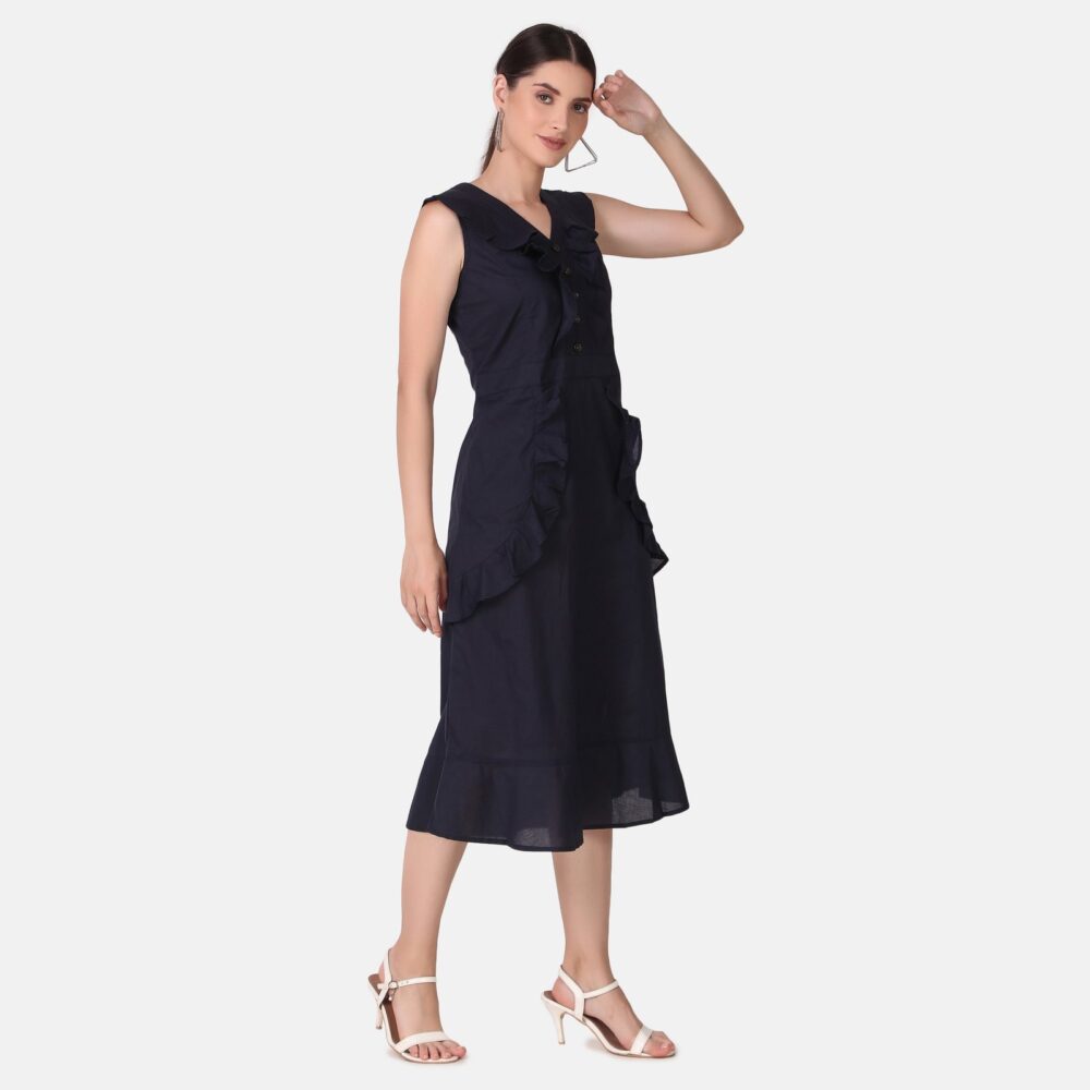 Cotton Satin Dress - Grace Meets Comfort by Pose India - Image 12