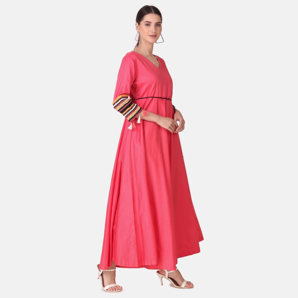 Cotton Satin Dress - Image 5