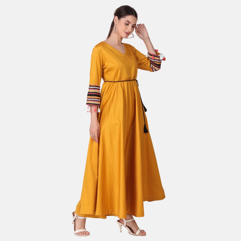 Cotton Satin Dress - Image 11