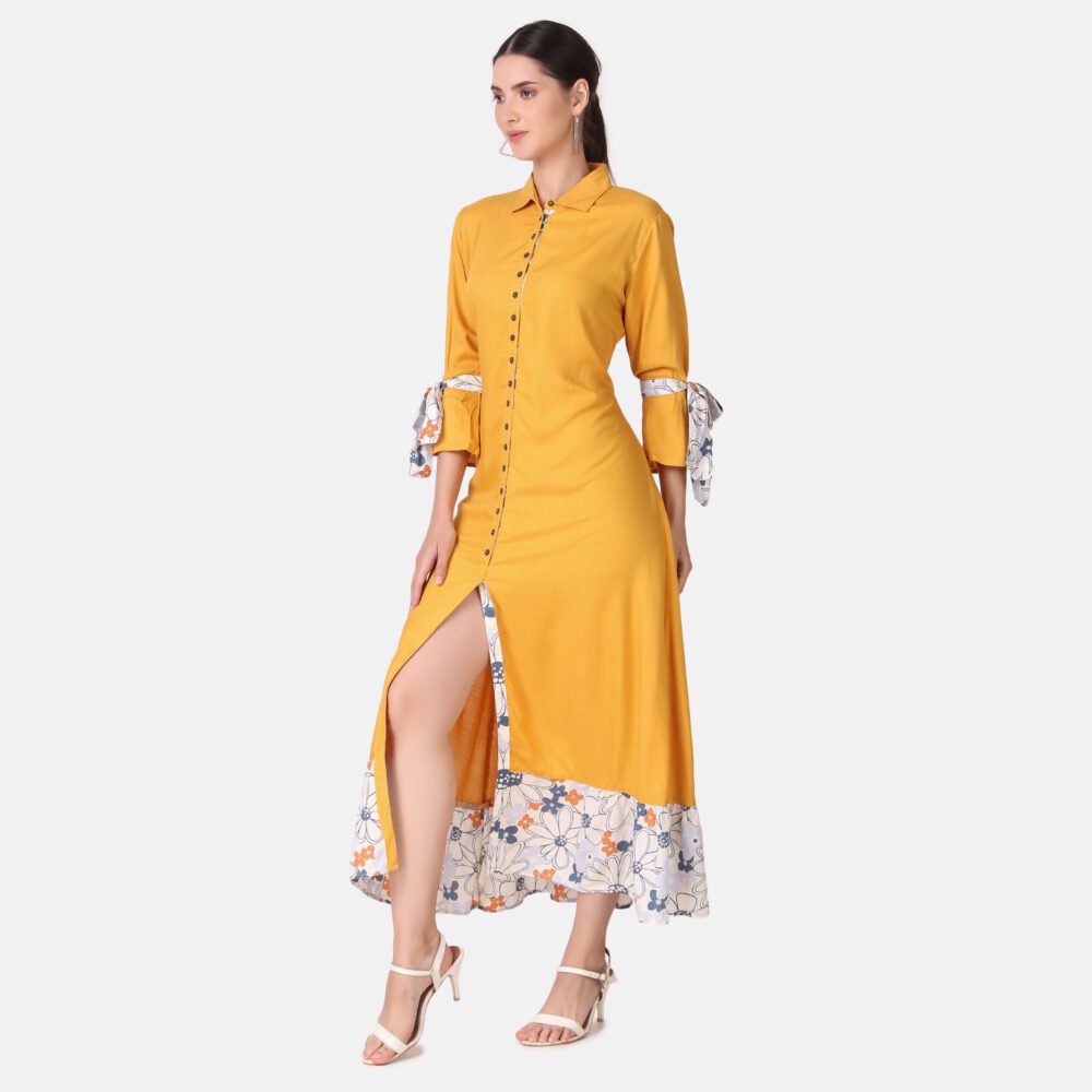 Rayon Front Slit Dress - Image 4