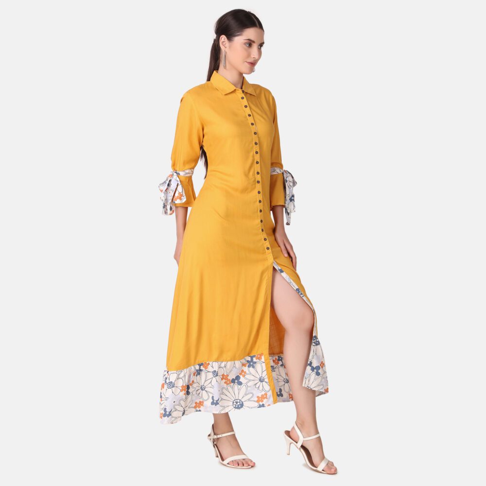 Rayon Front Slit Dress - Image 6
