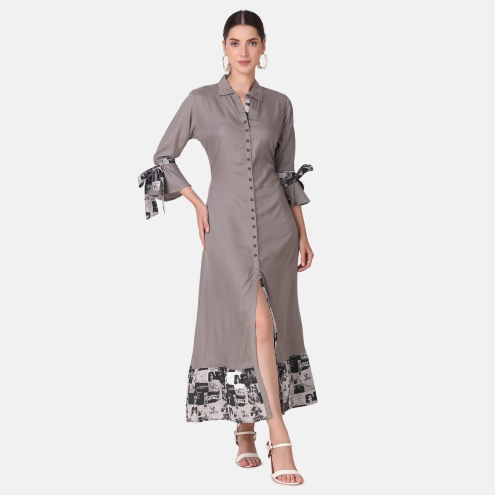 Rayon Front Slit Dress - Image 14