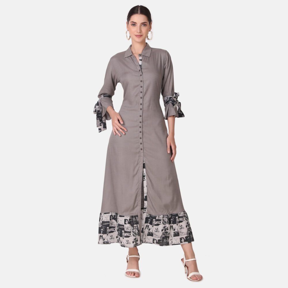 Rayon Front Slit Dress - Image 16
