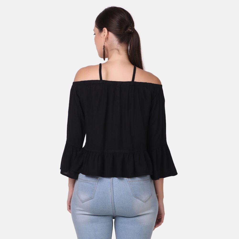 Off-Shoulder Cotton Rayon Top - Image 2