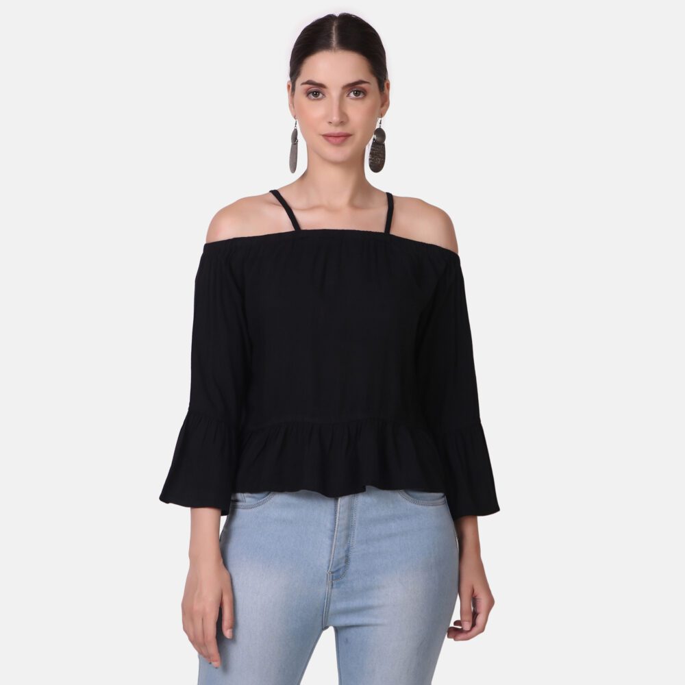 Off-Shoulder Cotton Rayon Top
