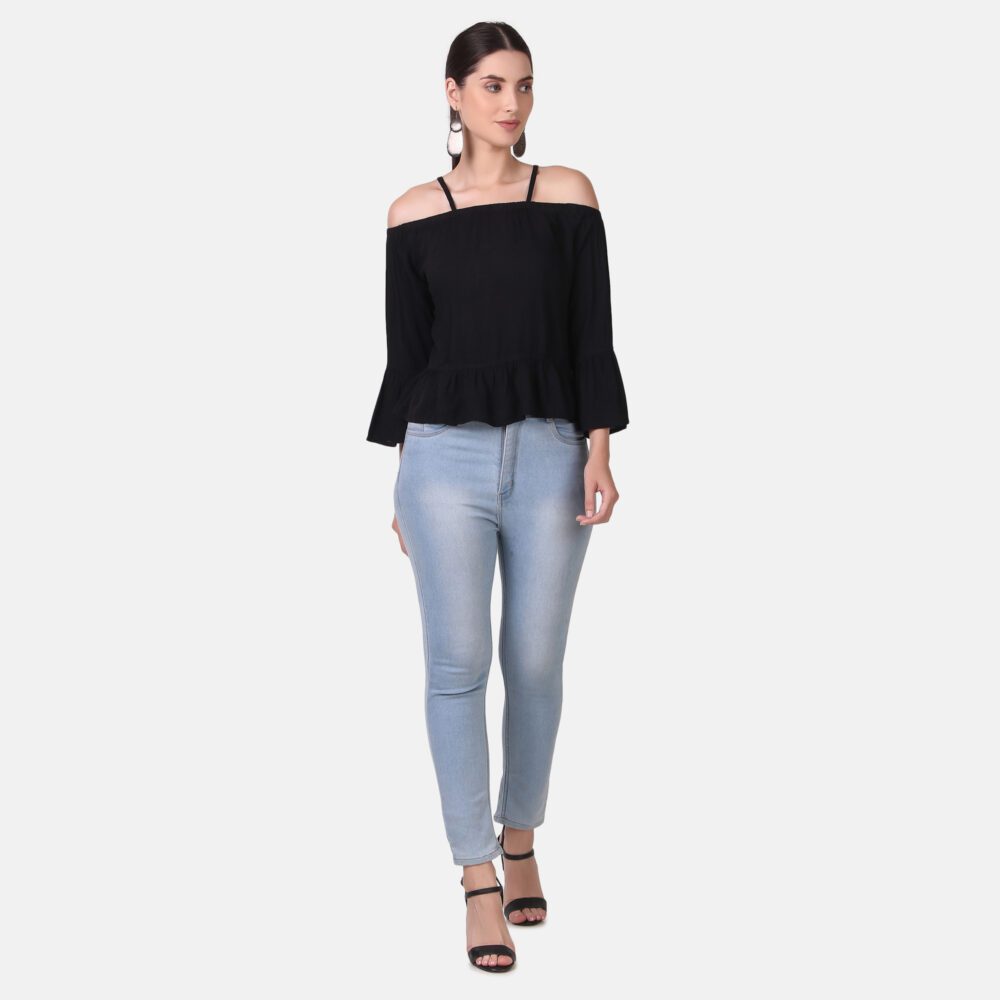 Off-Shoulder Cotton Rayon Top - Image 3