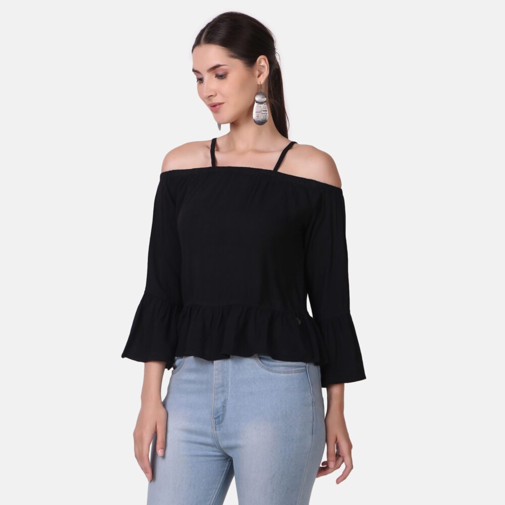 Off-Shoulder Cotton Rayon Top - Image 4