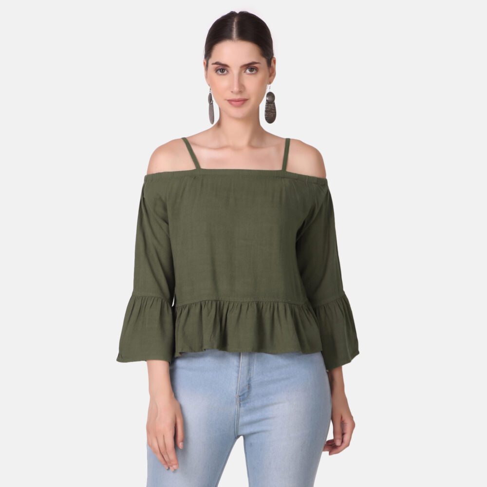 Off-Shoulder Cotton Rayon Top - Image 7