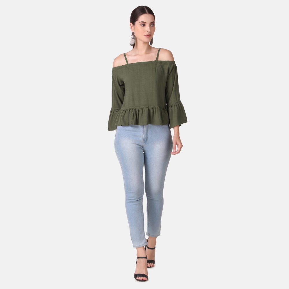 Off-Shoulder Cotton Rayon Top - Image 9