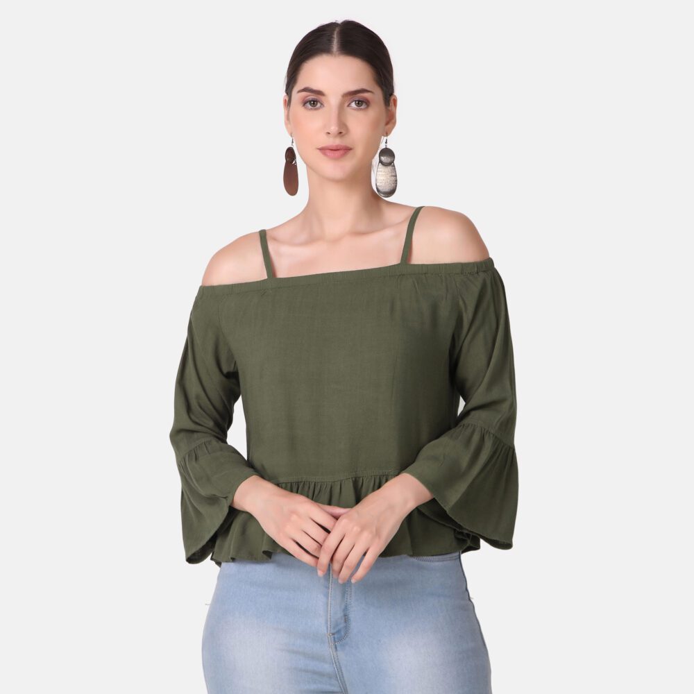 Off-Shoulder Cotton Rayon Top - Image 10