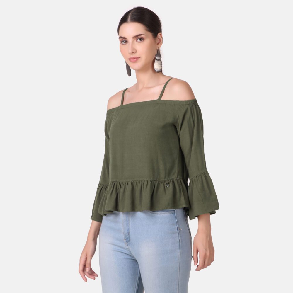 Off-Shoulder Cotton Rayon Top - Image 11
