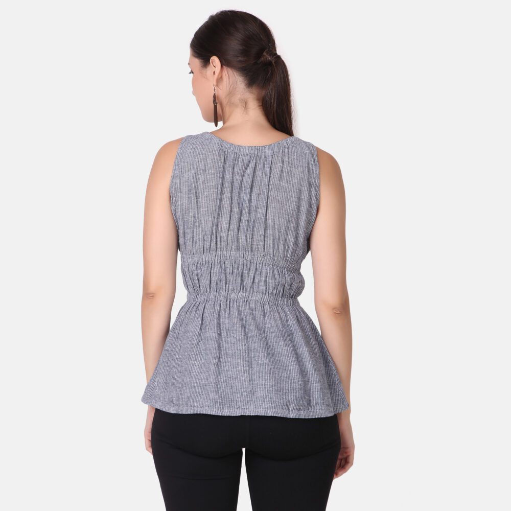 Cotton Front Slit Top - Image 2