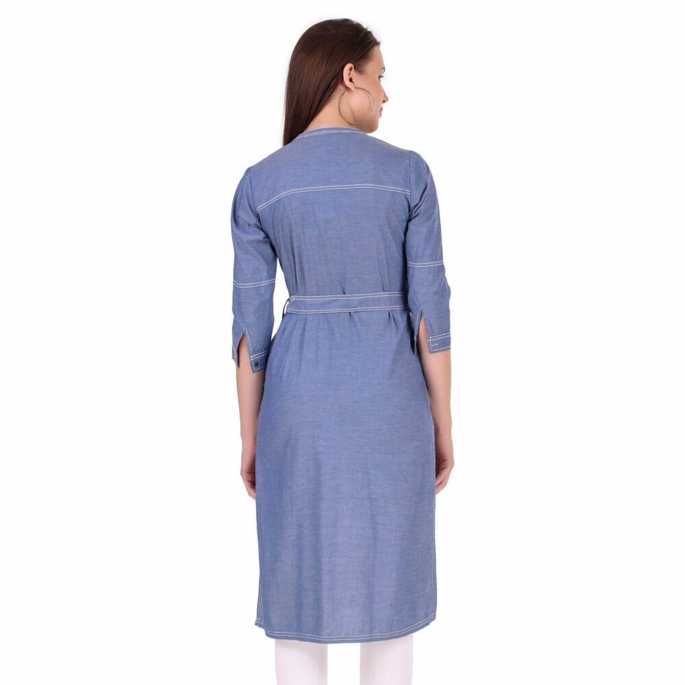 Cotton Kurti Blue - Image 2