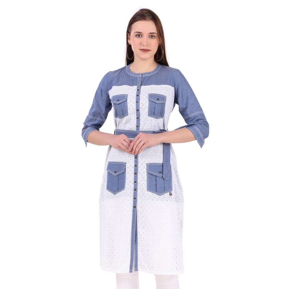 Cotton Kurti Blue