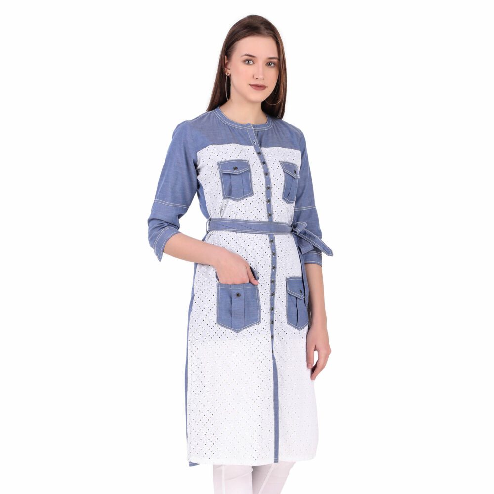 Cotton Kurti Blue - Image 4