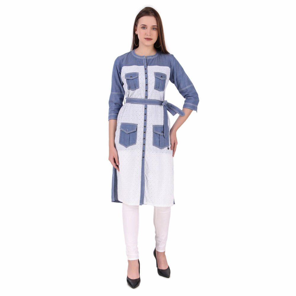 Cotton Kurti Blue - Image 5