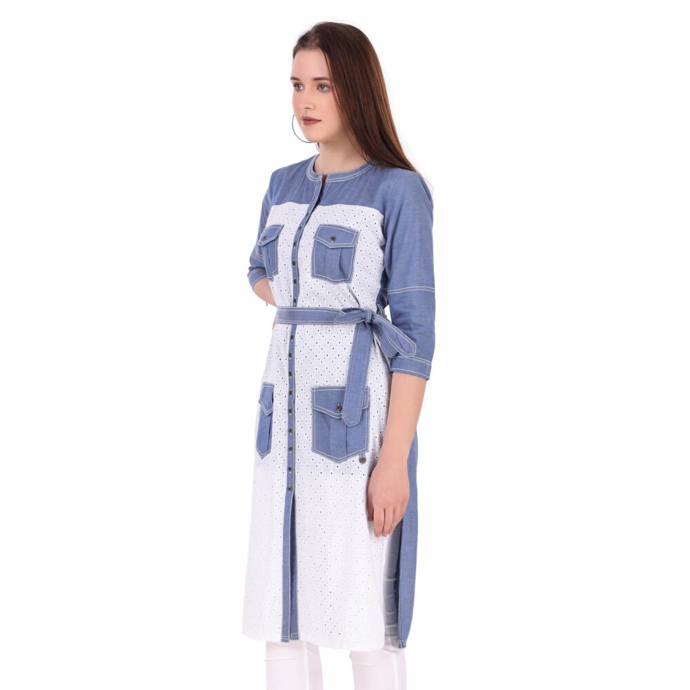 Cotton Kurti Blue - Image 6