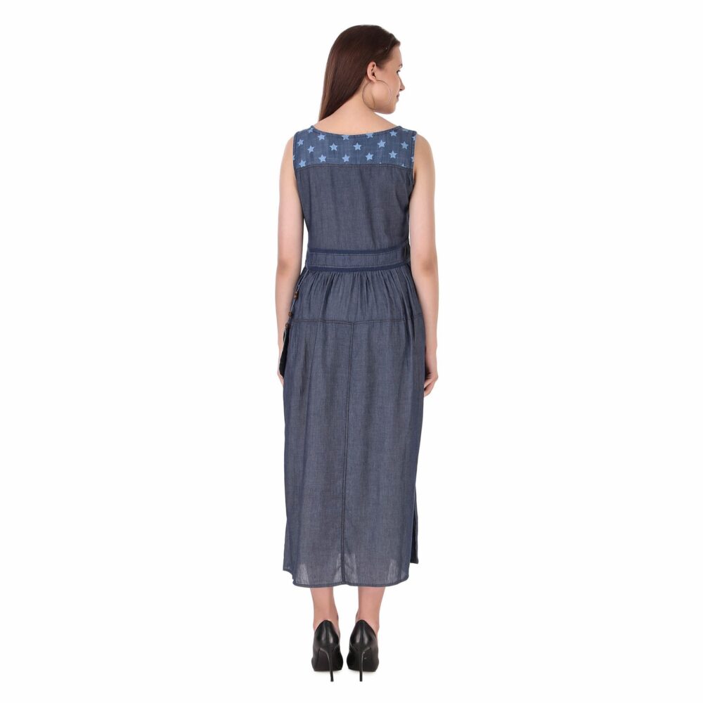 Denim Dress with Sling Bag - Image 2