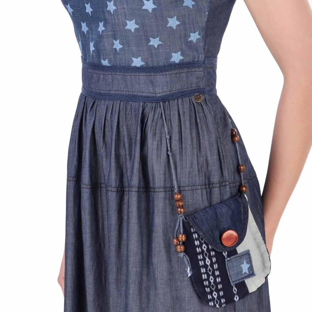 Denim Dress with Sling Bag - Image 6