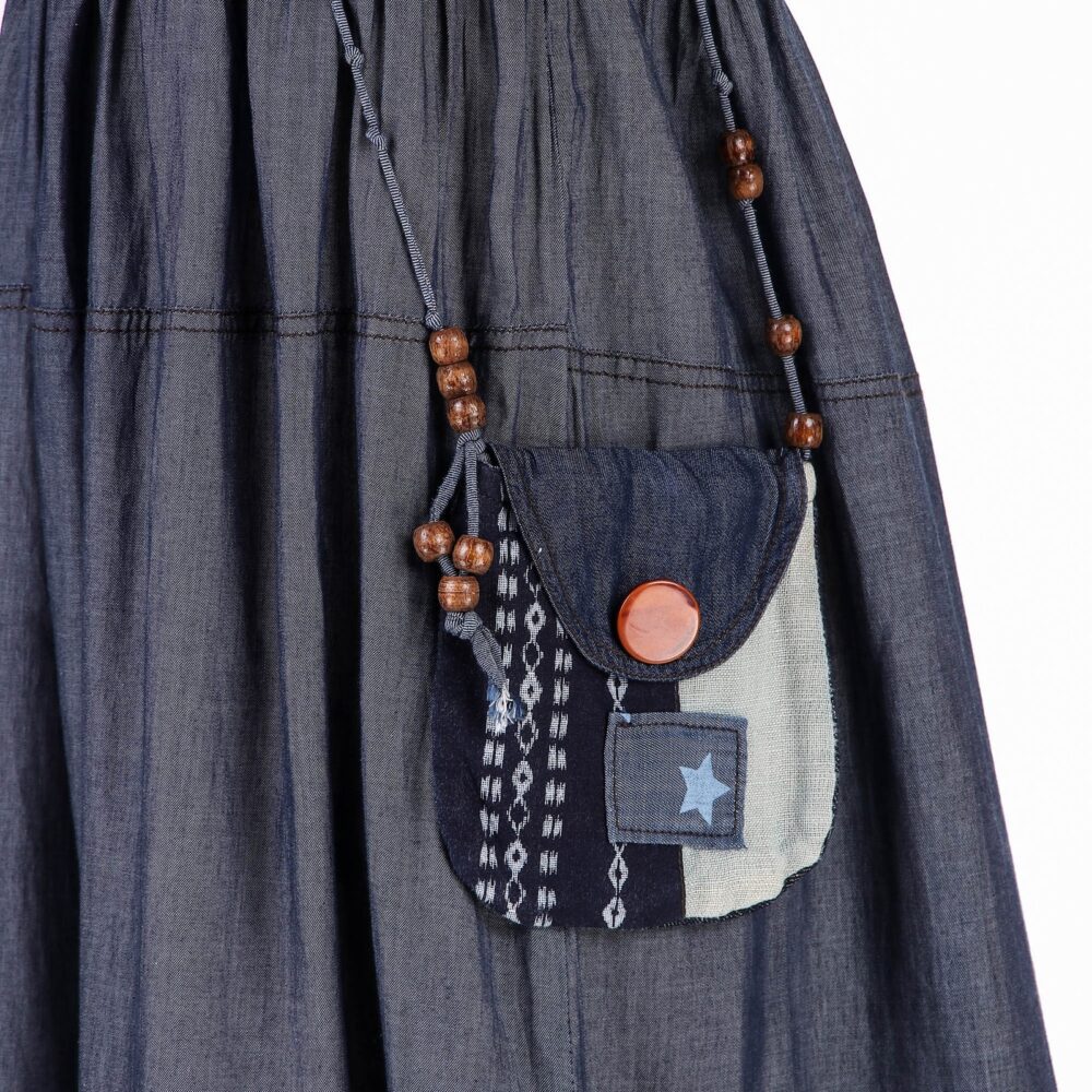 Denim Dress with Sling Bag - Image 7