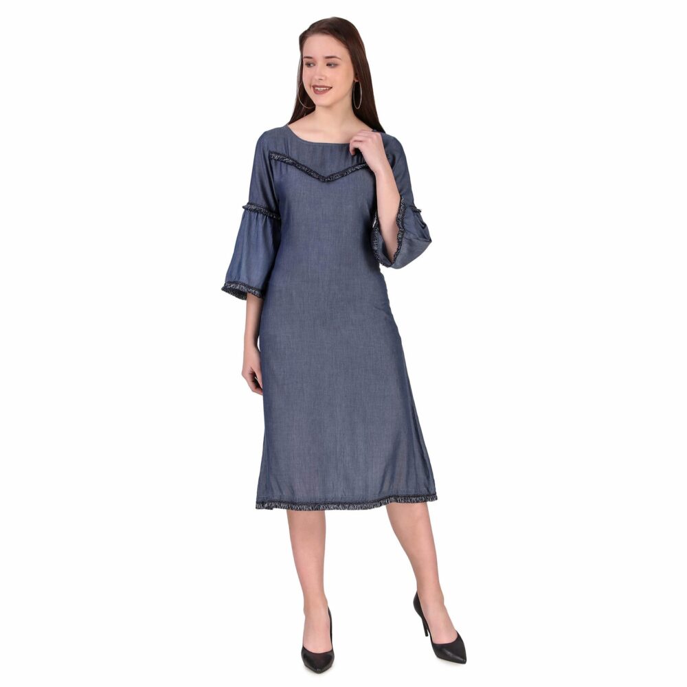 Denim Dress - Timeless Fashion by Pose India - Image 3